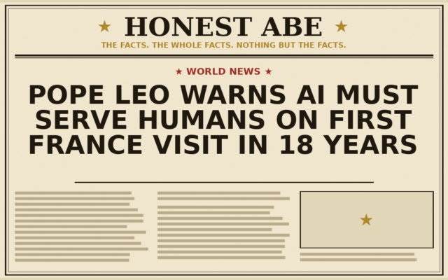 Pope Leo Warns AI Must Serve Humans on First France Visit in 18 Years