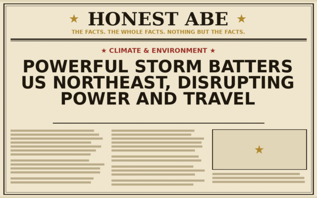 Powerful Storm Batters US Northeast, Disrupting Power and Travel