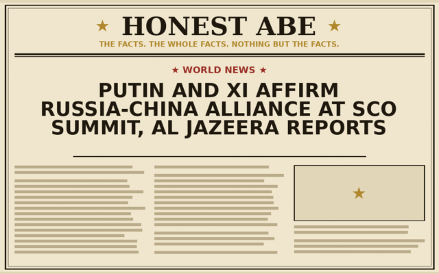 Putin and Xi Affirm Russia-China Alliance at SCO Summit, Al Jazeera Reports