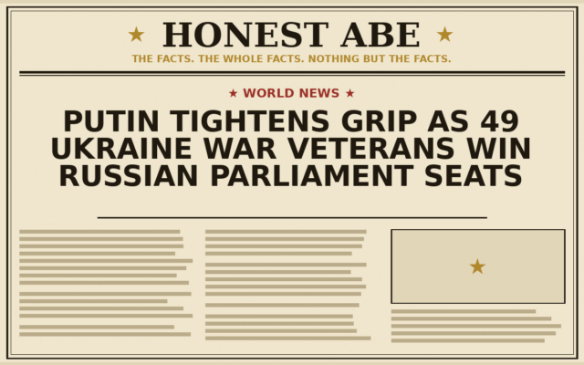 Putin Tightens Grip as 49 Ukraine War Veterans Win Russian Parliament Seats