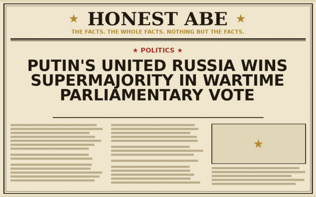 Putin’s United Russia Wins Supermajority in Wartime Parliamentary Vote