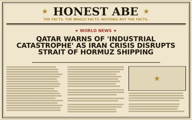 Qatar Warns of ‘Industrial Catastrophe’ as Iran Crisis Disrupts Strait of Hormuz Shipping