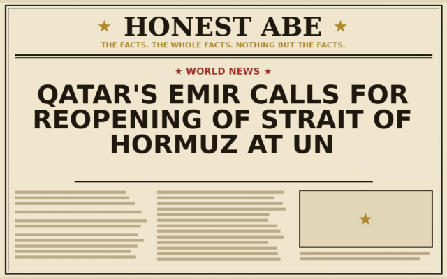 Qatar’s Emir Calls for Reopening of Strait of Hormuz at UN