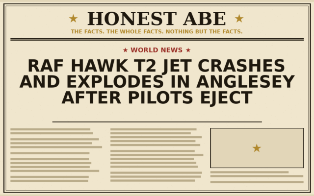 RAF Hawk T2 Jet Crashes and Explodes in Anglesey After Pilots Eject