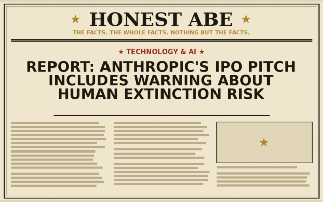 Report: Anthropic’s IPO Pitch Includes Warning About Human Extinction Risk