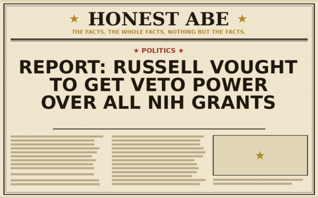 Report: Russell Vought to Get Veto Power Over All NIH Grants