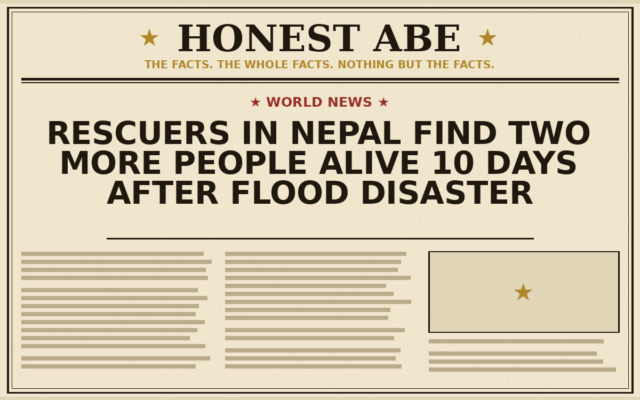Rescuers in Nepal Find Two More People Alive 10 Days After Flood Disaster