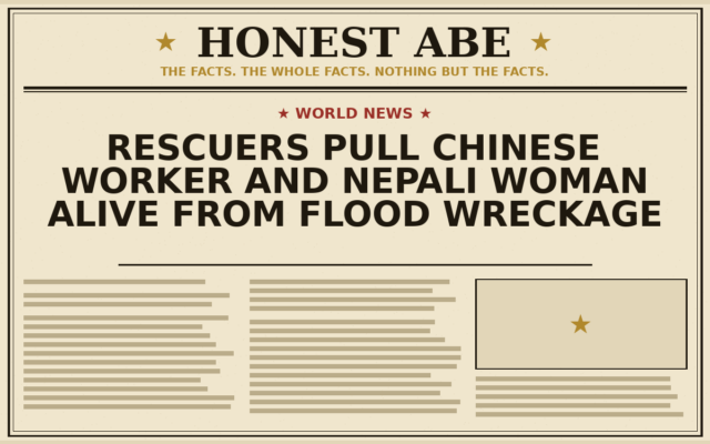 Rescuers Pull Chinese Worker and Nepali Woman Alive From Flood Wreckage