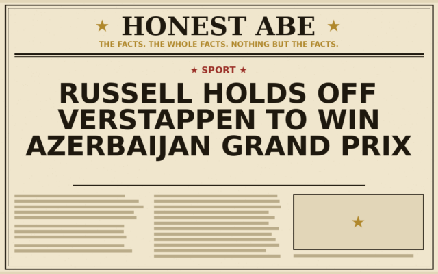 Russell Holds Off Verstappen to Win Azerbaijan Grand Prix