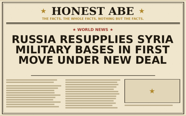 Russia Resupplies Syria Military Bases in First Move Under New Deal