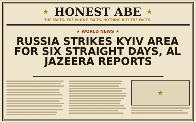 Russia Strikes Kyiv Area for Six Straight Days, Al Jazeera Reports