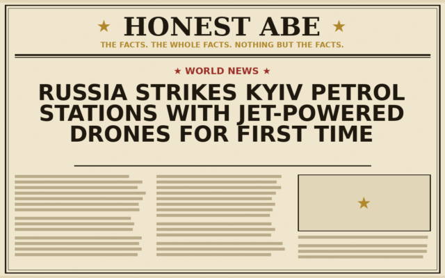 Russia Strikes Kyiv Petrol Stations With Jet-Powered Drones for First Time