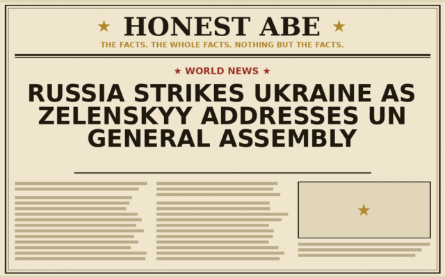 Russia Strikes Ukraine as Zelenskyy Addresses UN General Assembly