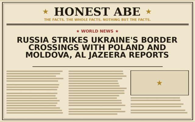 Russia Strikes Ukraine’s Border Crossings with Poland and Moldova, Al Jazeera Reports