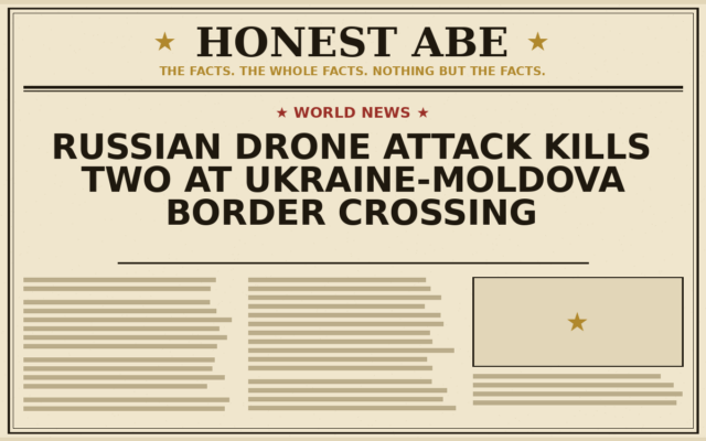 Russian Drone Attack Kills Two at Ukraine-Moldova Border Crossing