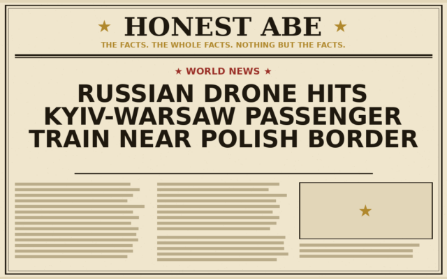 Russian Drone Hits Kyiv-Warsaw Passenger Train Near Polish Border