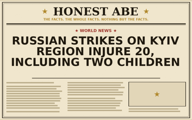 Russian Strikes on Kyiv Region Injure 20, Including Two Children