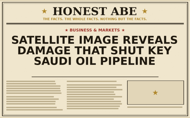 Satellite Image Reveals Damage That Shut Key Saudi Oil Pipeline