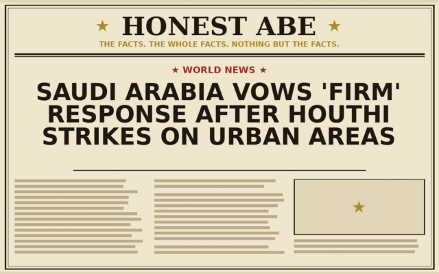 Saudi Arabia Vows ‘Firm’ Response After Houthi Strikes on Urban Areas