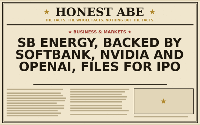 SB Energy, Backed by SoftBank, Nvidia and OpenAI, Files for IPO