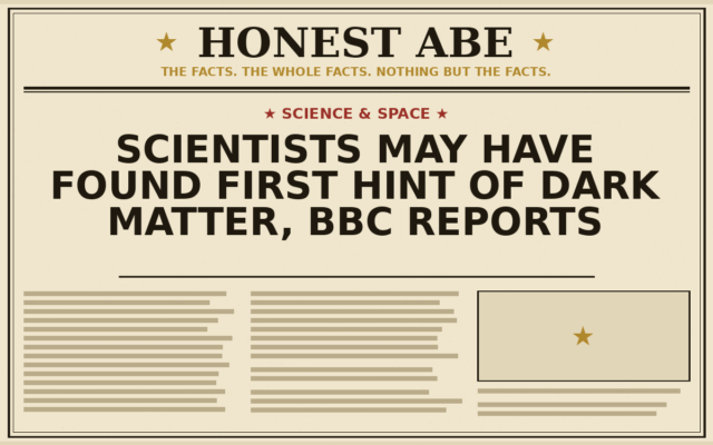 Scientists May Have Found First Hint of Dark Matter, BBC Reports