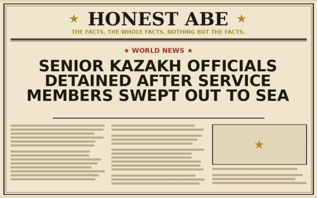 Senior Kazakh Officials Detained After Service Members Swept Out to Sea