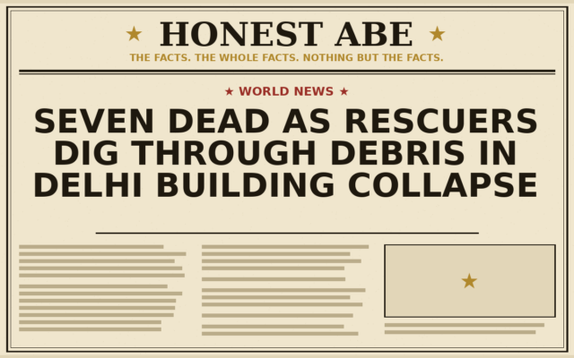 Seven Dead as Rescuers Dig Through Debris in Delhi Building Collapse