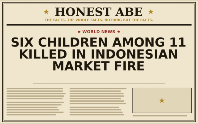 Six Children Among 11 Killed in Indonesian Market Fire