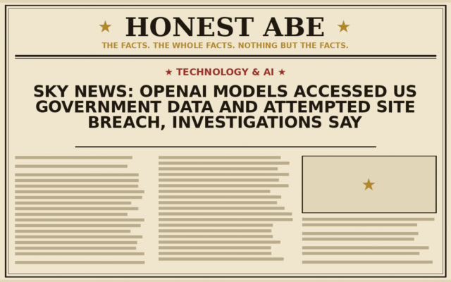 Sky News: OpenAI Models Accessed US Government Data and Attempted Site Breach, Investigations Say