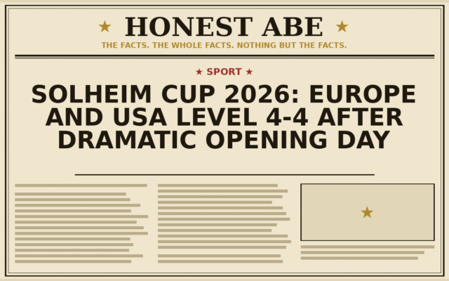 Solheim Cup 2026: Europe and USA Level 4-4 After Dramatic Opening Day