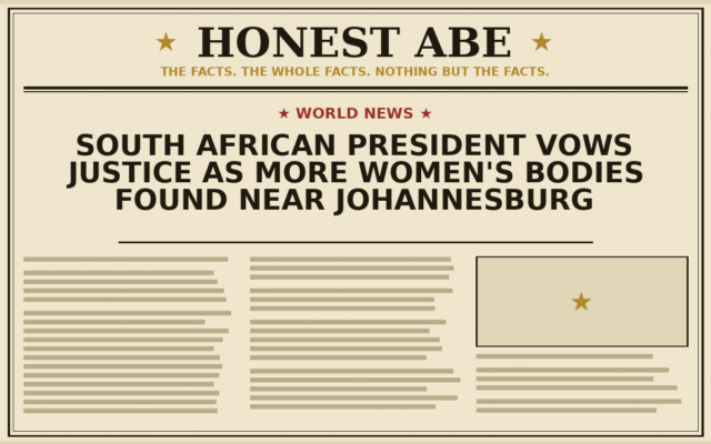 South African President Vows Justice as More Women’s Bodies Found Near Johannesburg