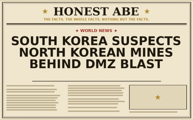 South Korea Suspects North Korean Mines Behind DMZ Blast