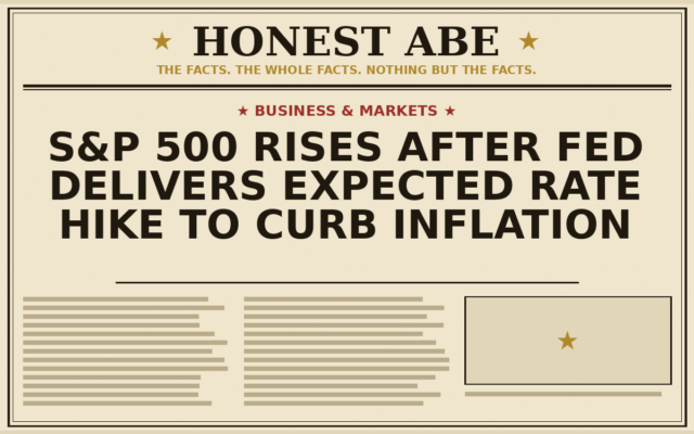 S&P 500 Rises After Fed Delivers Expected Rate Hike to Curb Inflation