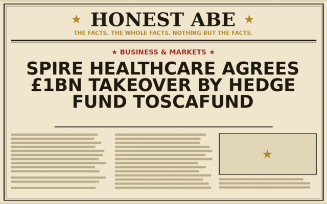 Spire Healthcare Agrees £1bn Takeover by Hedge Fund Toscafund