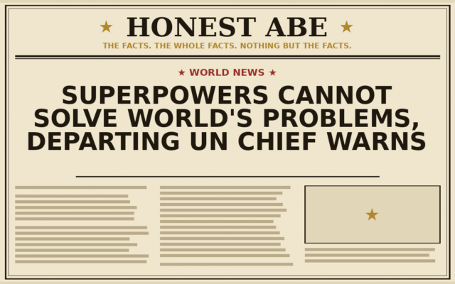 Superpowers Cannot Solve World’s Problems, Departing UN Chief Warns