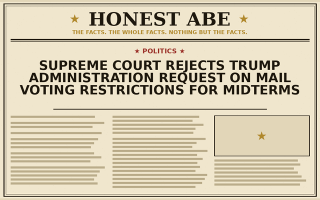 Supreme Court Rejects Trump Administration Request on Mail Voting Restrictions for Midterms