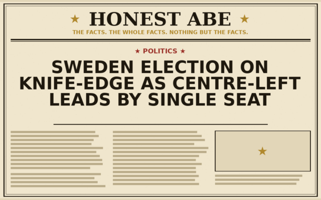 Sweden Election on Knife-Edge as Centre-Left Leads by Single Seat