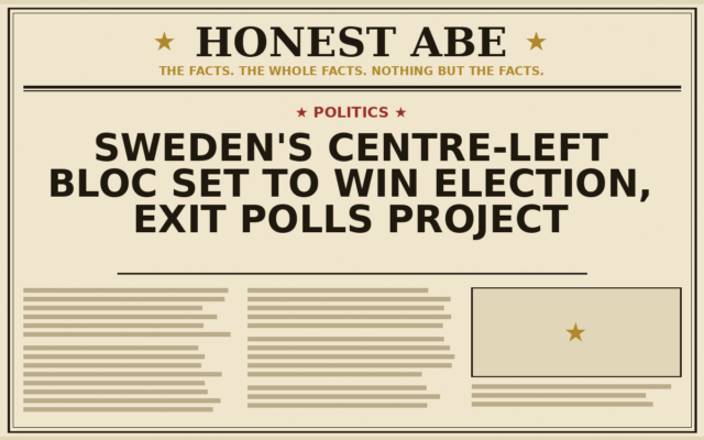 Sweden’s Centre-Left Bloc Set to Win Election, Exit Polls Project