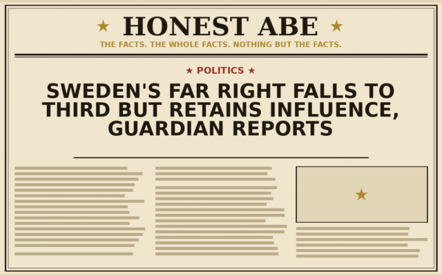 Sweden’s Far Right Falls to Third but Retains Influence, Guardian Reports