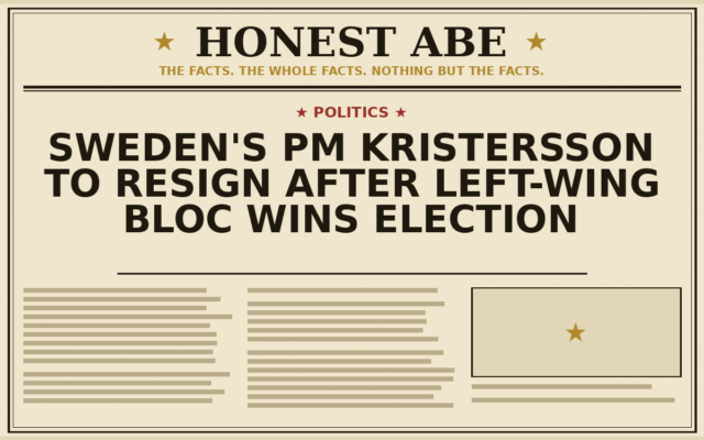 Sweden’s PM Kristersson to Resign After Left-Wing Bloc Wins Election