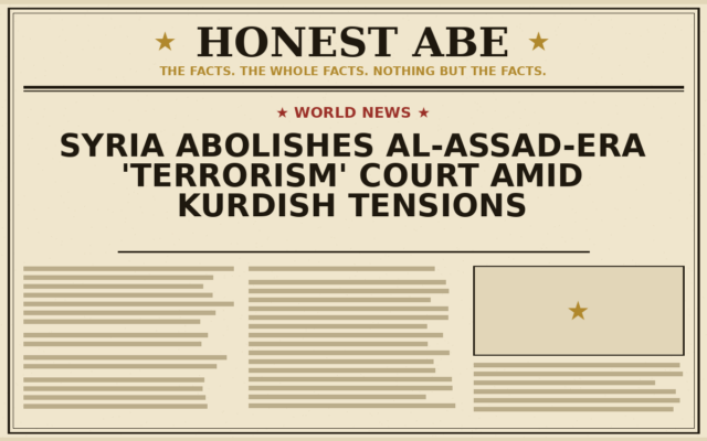 Syria Abolishes al-Assad-Era ‘Terrorism’ Court Amid Kurdish Tensions