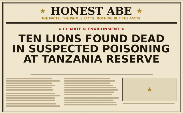 Ten Lions Found Dead in Suspected Poisoning at Tanzania Reserve