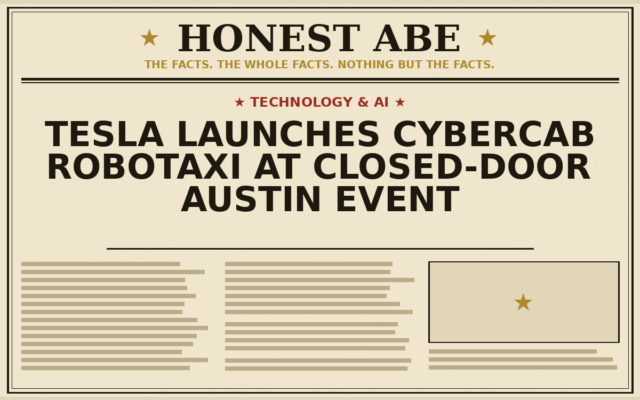 Tesla Launches Cybercab Robotaxi at Closed-Door Austin Event