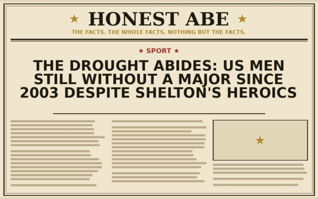 The drought abides: US men still without a major since 2003 despite Shelton’s heroics