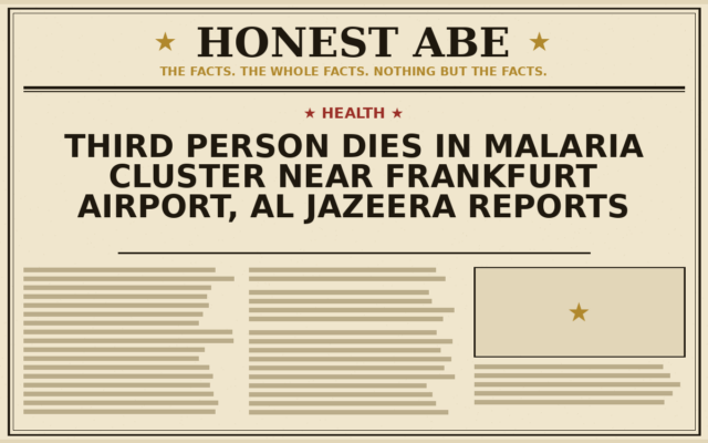 Third Person Dies in Malaria Cluster Near Frankfurt Airport, Al Jazeera Reports