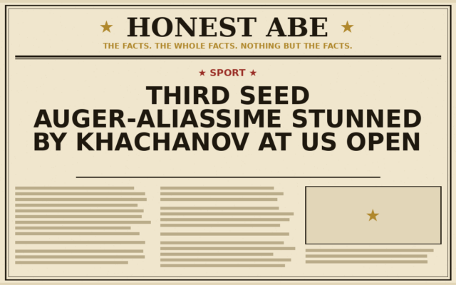 Third Seed Auger-Aliassime Stunned by Khachanov at US Open
