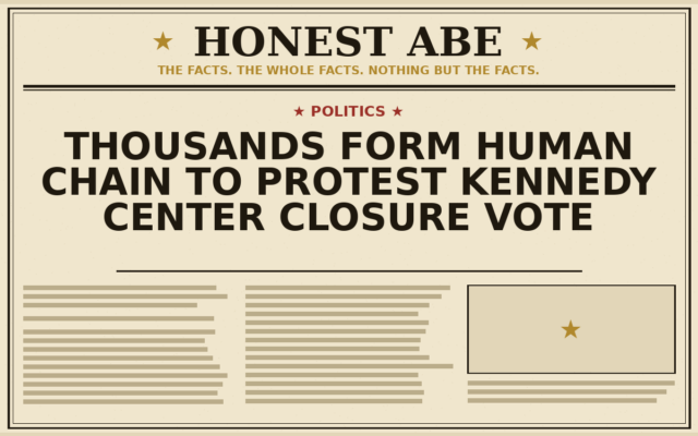 Thousands Form Human Chain to Protest Kennedy Center Closure Vote
