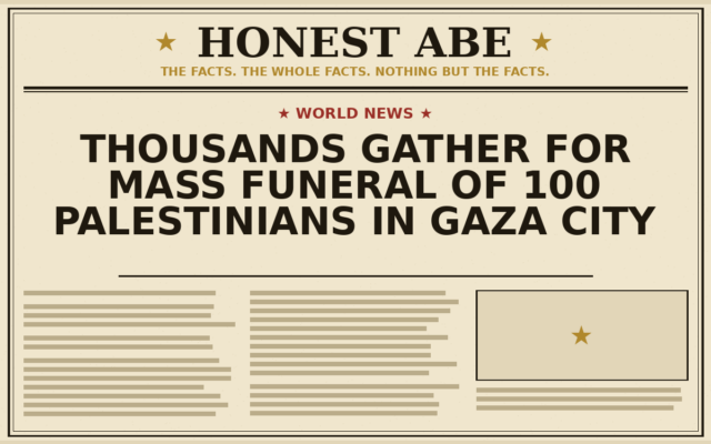 Thousands Gather for Mass Funeral of 100 Palestinians in Gaza City