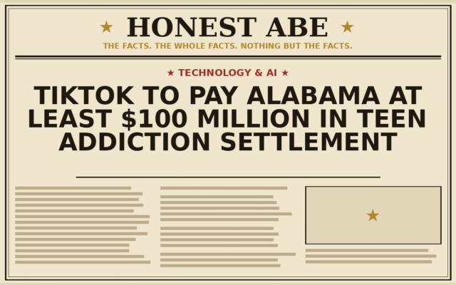 TikTok to Pay Alabama at Least $100 Million in Teen Addiction Settlement