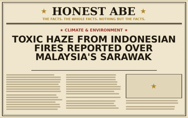 Toxic Haze From Indonesian Fires Reported Over Malaysia’s Sarawak